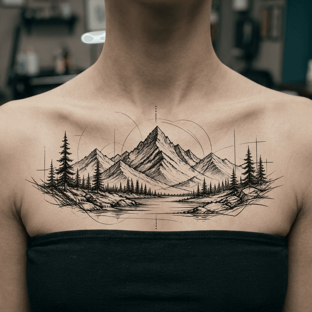 Тату эскиз: Tryon: chest