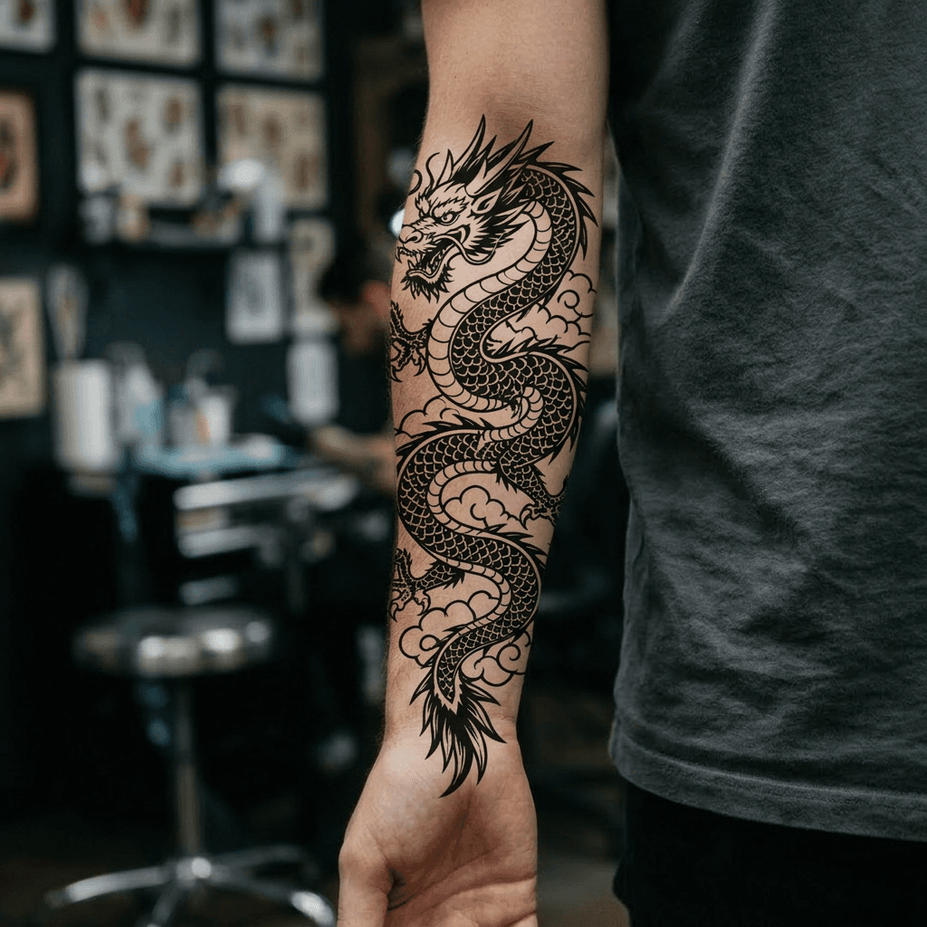 Тату эскиз: Tryon: forearm