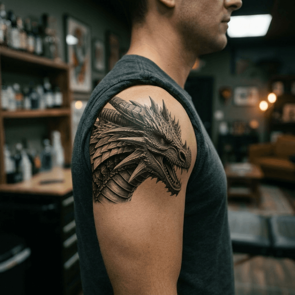 Тату эскиз: Tryon: shoulder