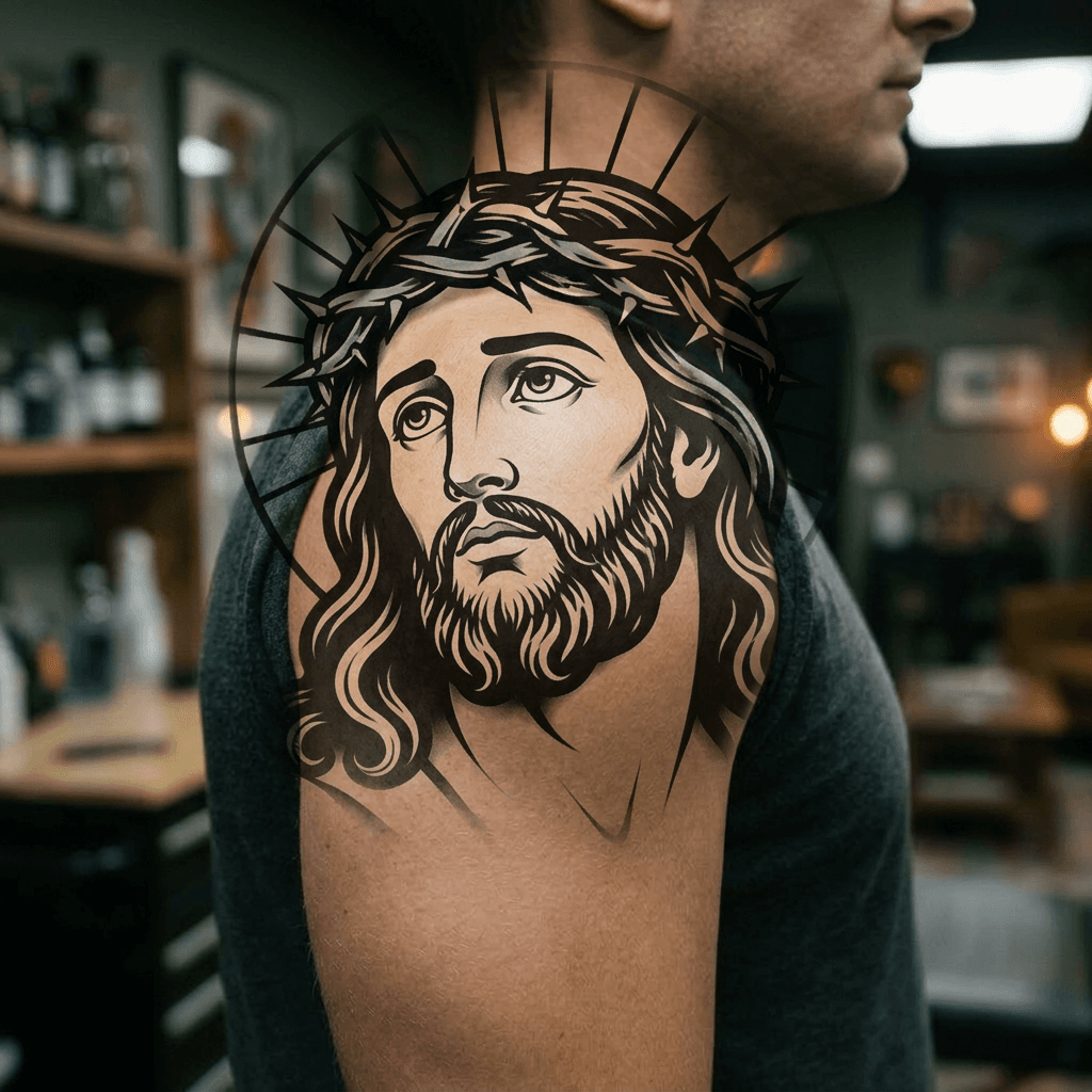 Тату эскиз: Tryon: shoulder
