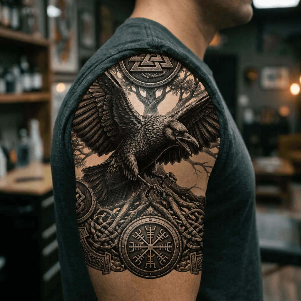 Тату эскиз: Tryon: shoulder