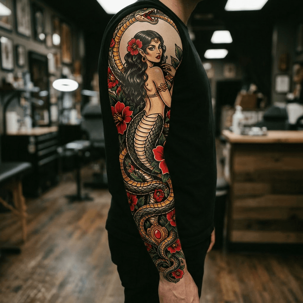 Тату эскиз: Tryon: sleeve