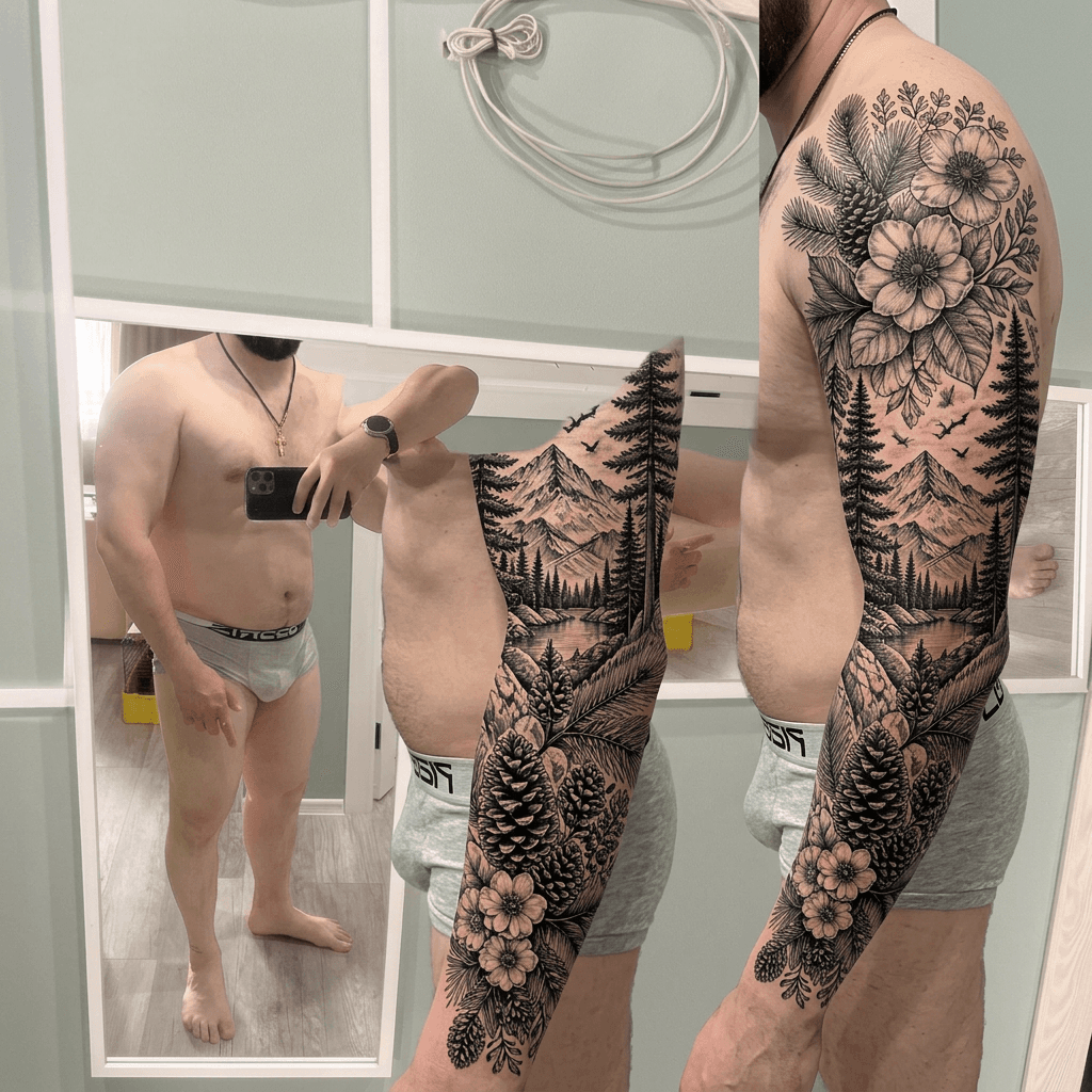 Тату эскиз: Tryon: sleeve