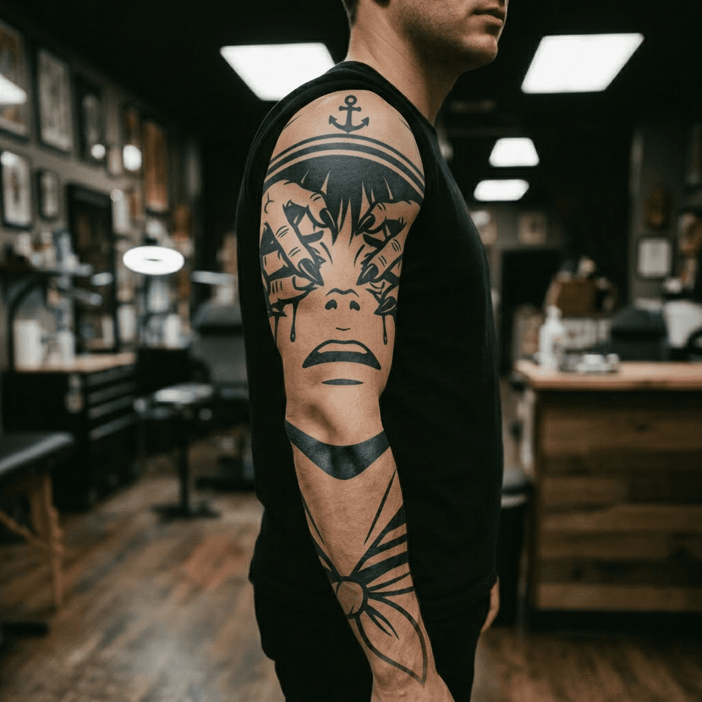 Тату эскиз: Tryon: sleeve