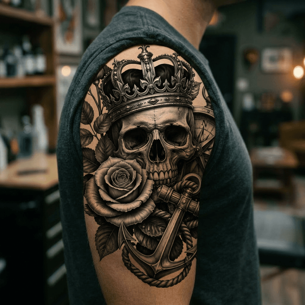 Тату эскиз: Tryon: shoulder