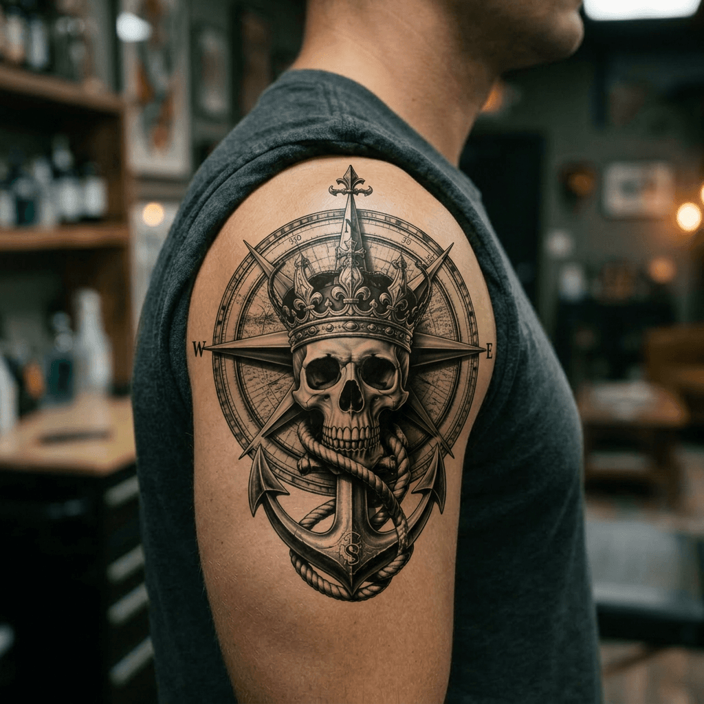 Тату эскиз: Tryon: shoulder