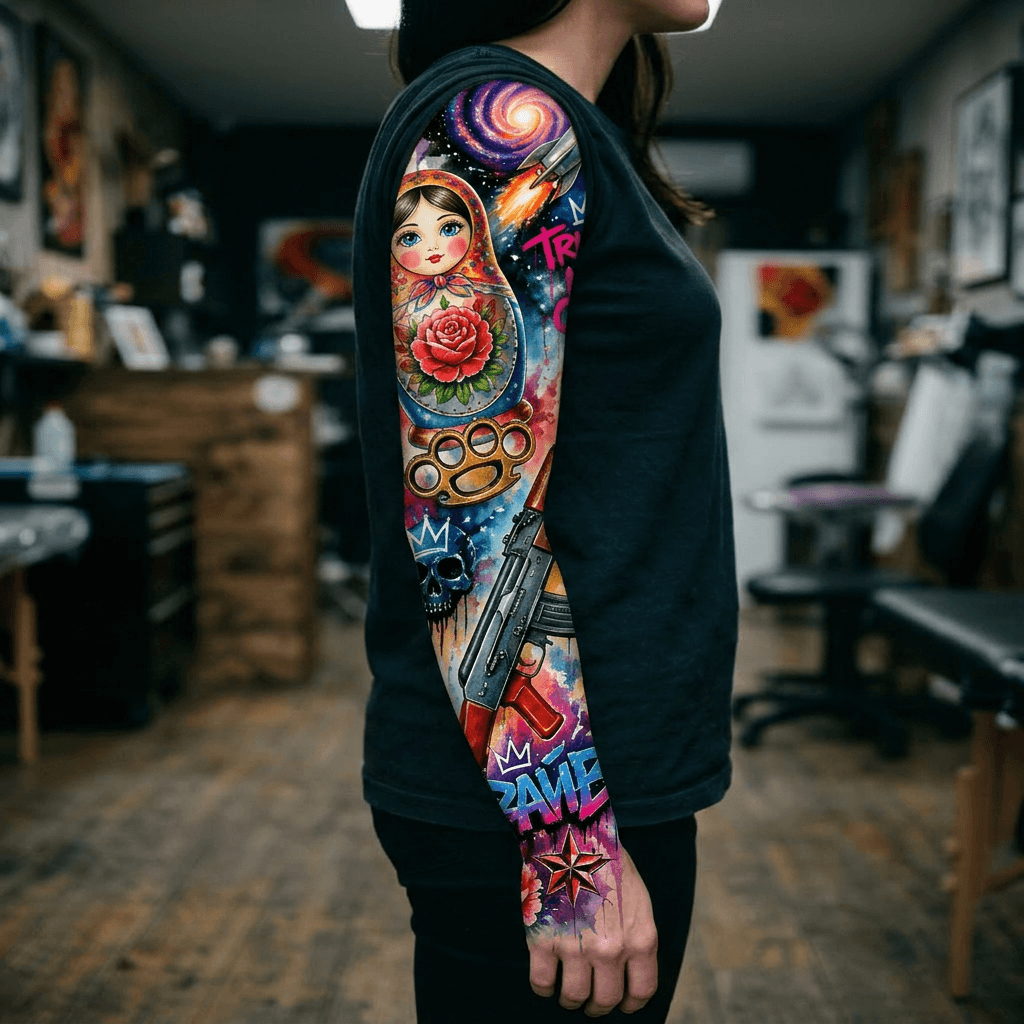Тату эскиз: Tryon: sleeve