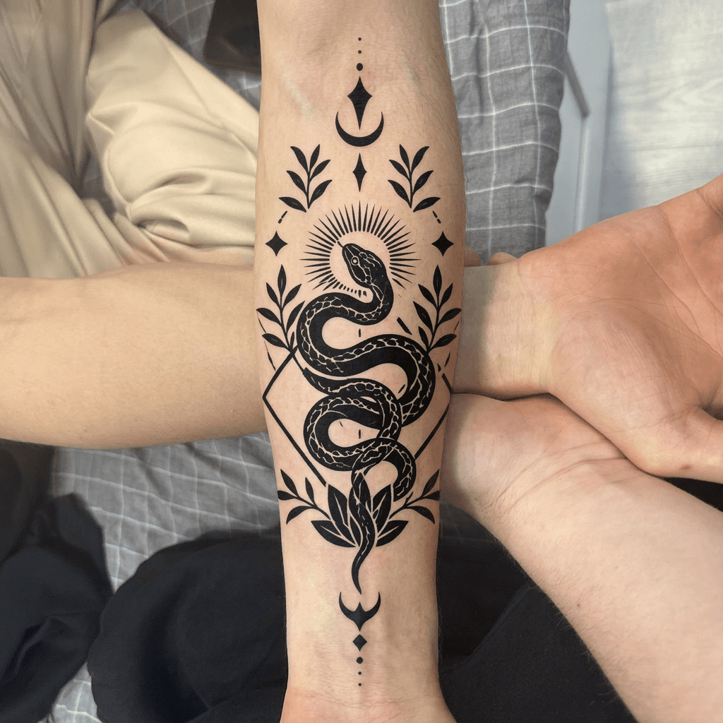 Тату эскиз: Tryon: forearm