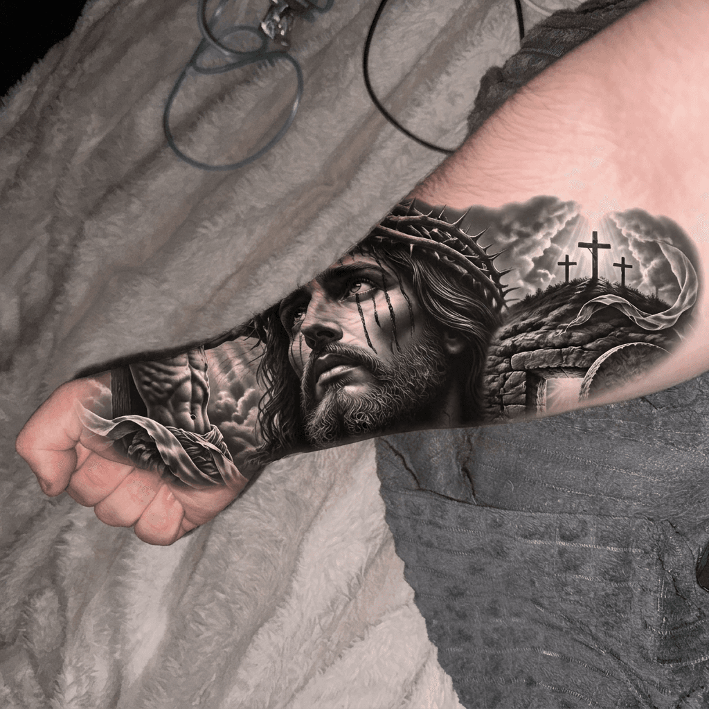 Тату эскиз: Tryon: forearm