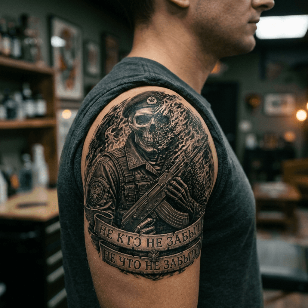 Тату эскиз: Tryon: shoulder
