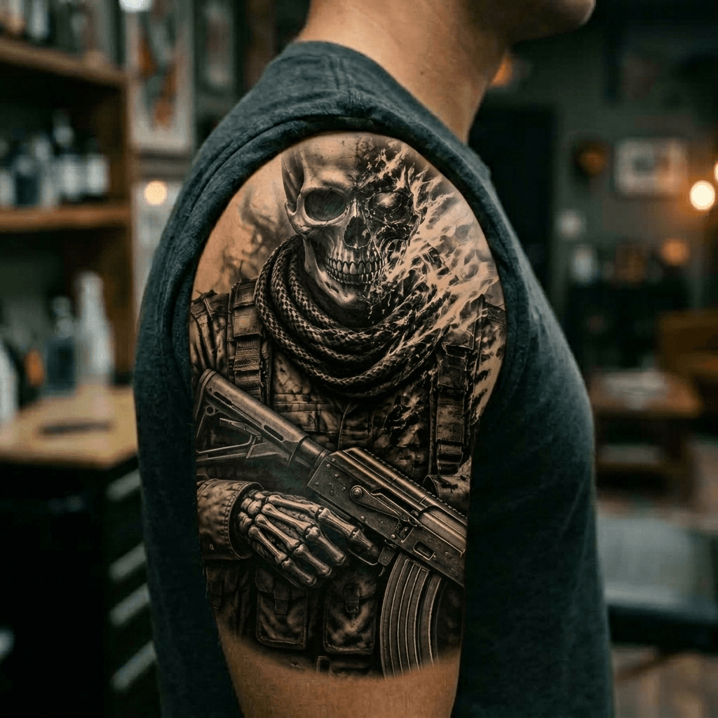 Тату эскиз: Tryon: shoulder