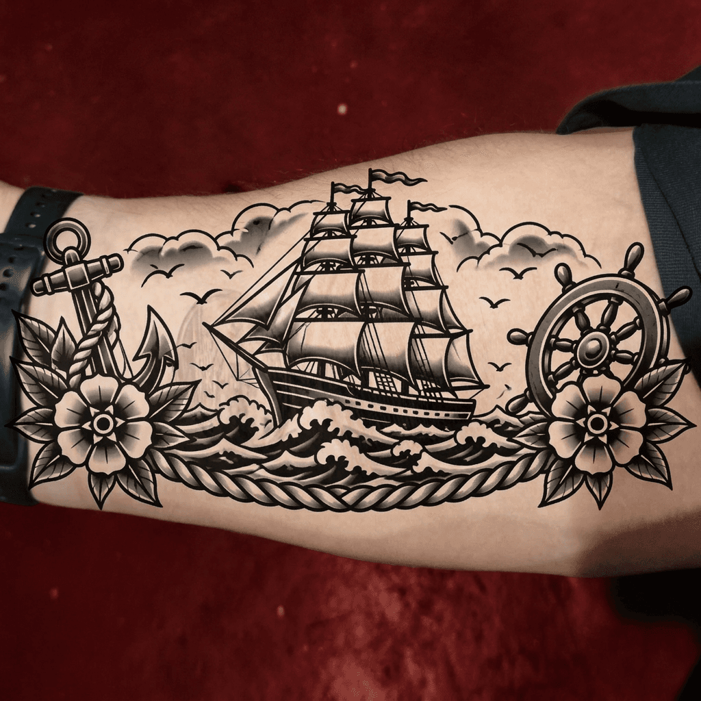 Тату эскиз: Tryon: forearm