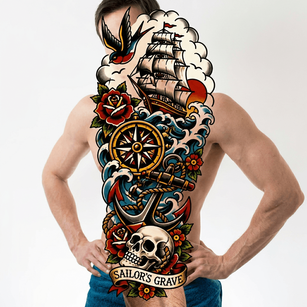 Тату эскиз: Tryon: sleeve