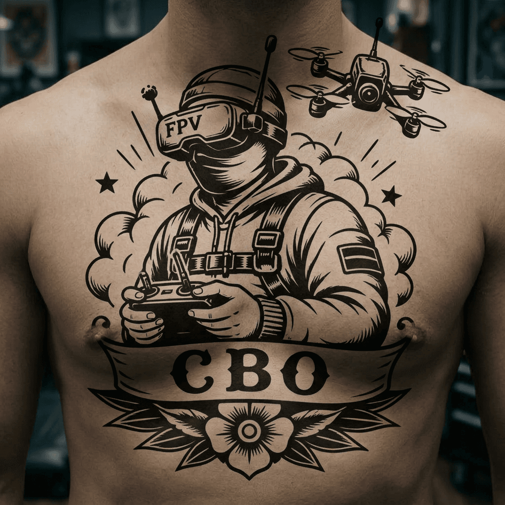Тату эскиз: Tryon: chest