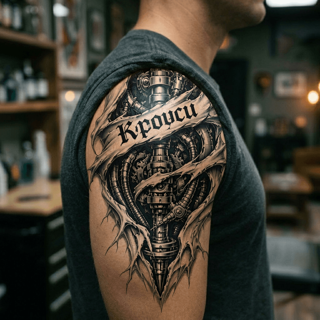 Тату эскиз: Tryon: shoulder