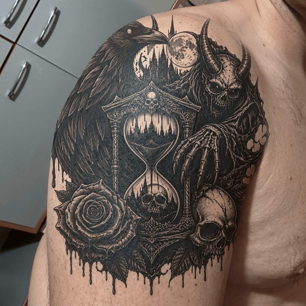 Тату эскиз: Tryon: forearm