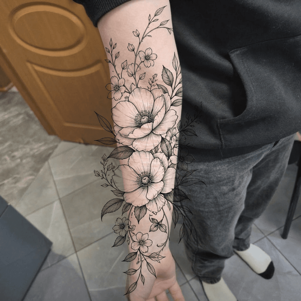 Тату эскиз: Tryon: forearm