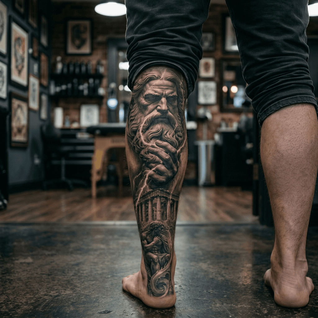 Тату эскиз: Tryon: shin