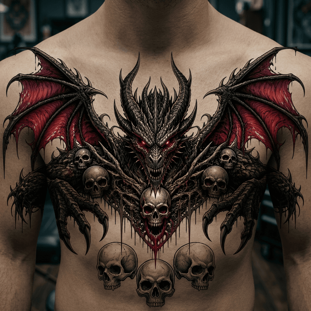Тату эскиз: Tryon: chest