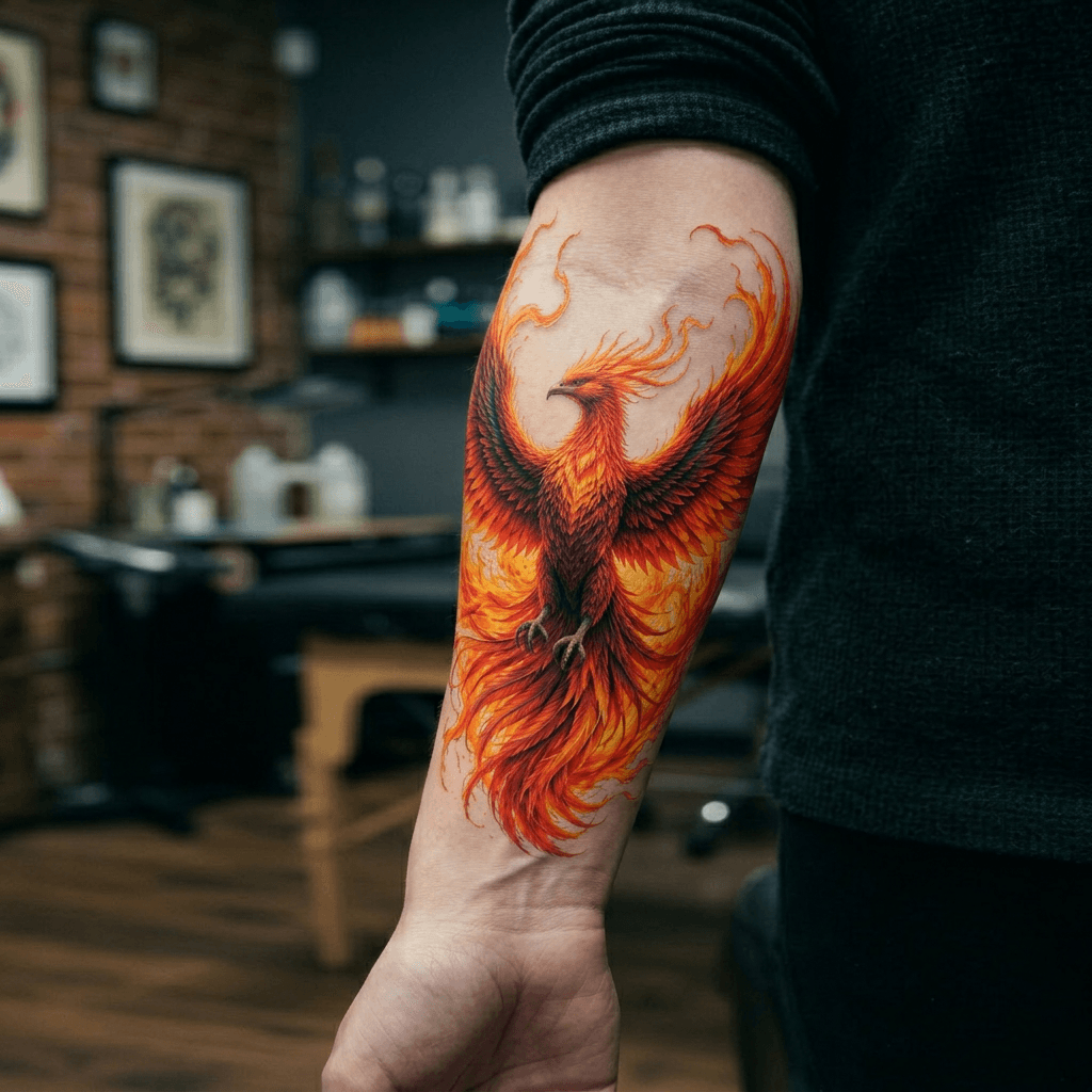 Тату эскиз: Tryon: forearm