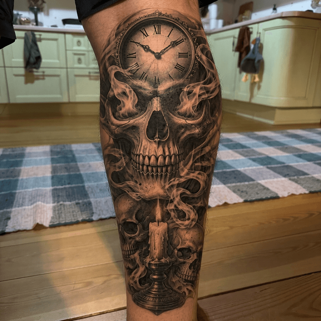 Тату эскиз: Tryon: shin