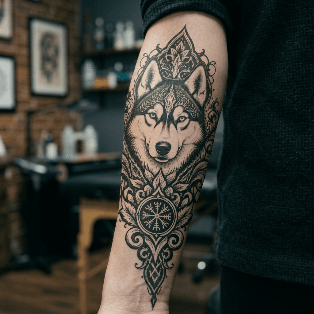Тату эскиз: Tryon: forearm