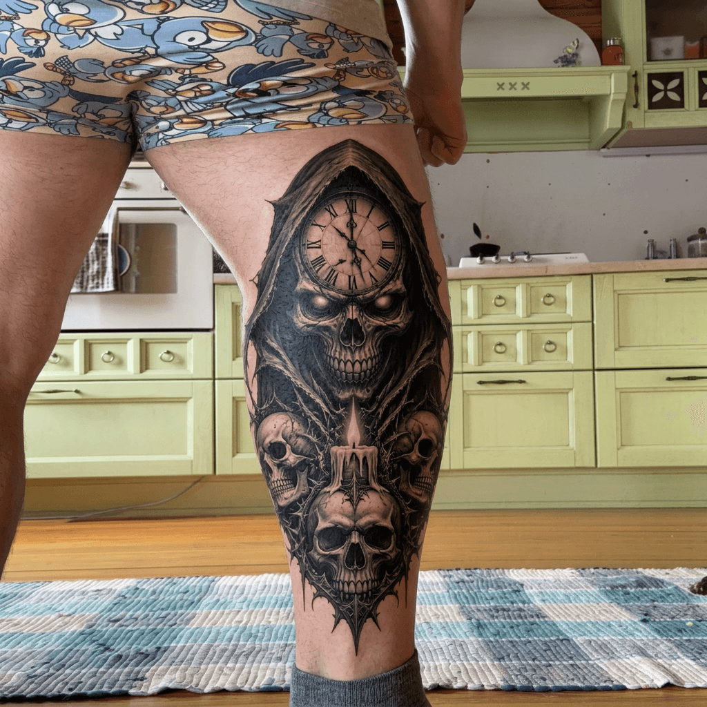 Тату эскиз: Tryon: shin