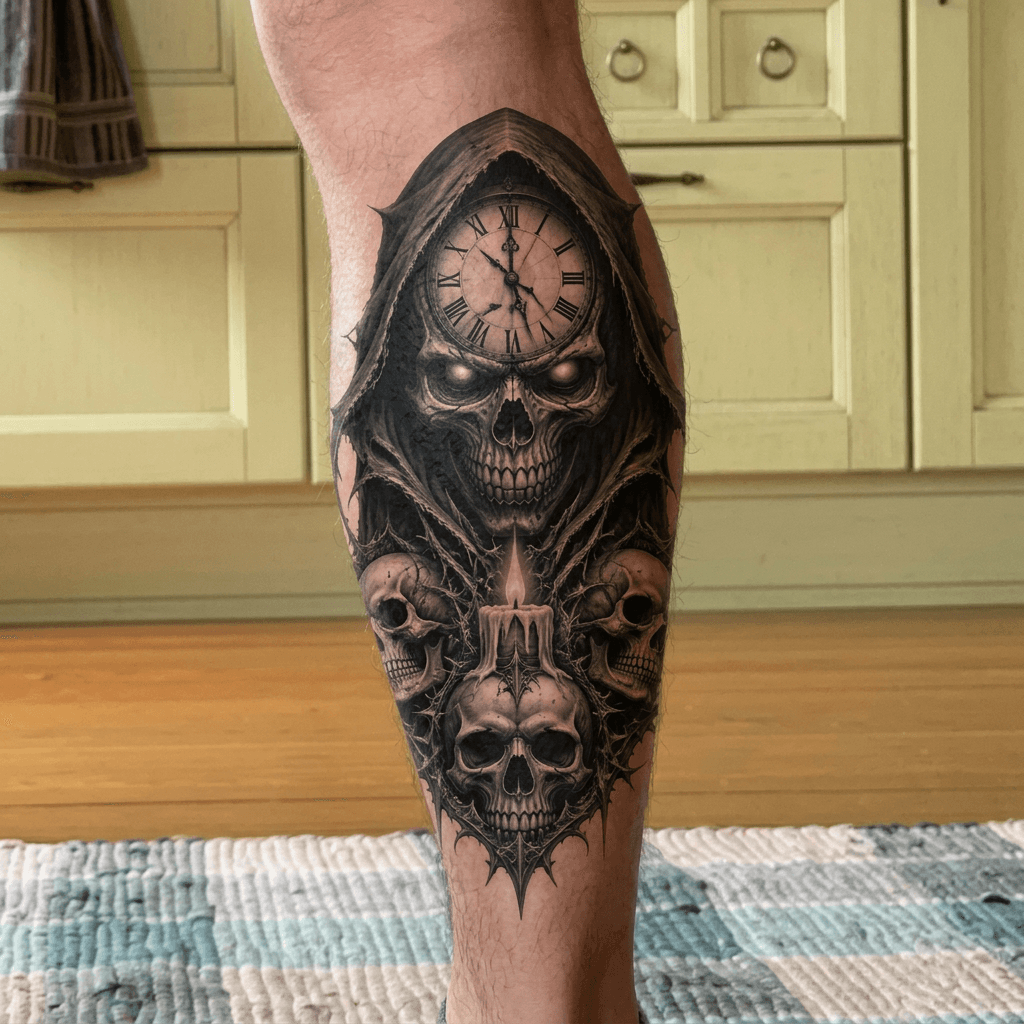Тату эскиз: Tryon: shin