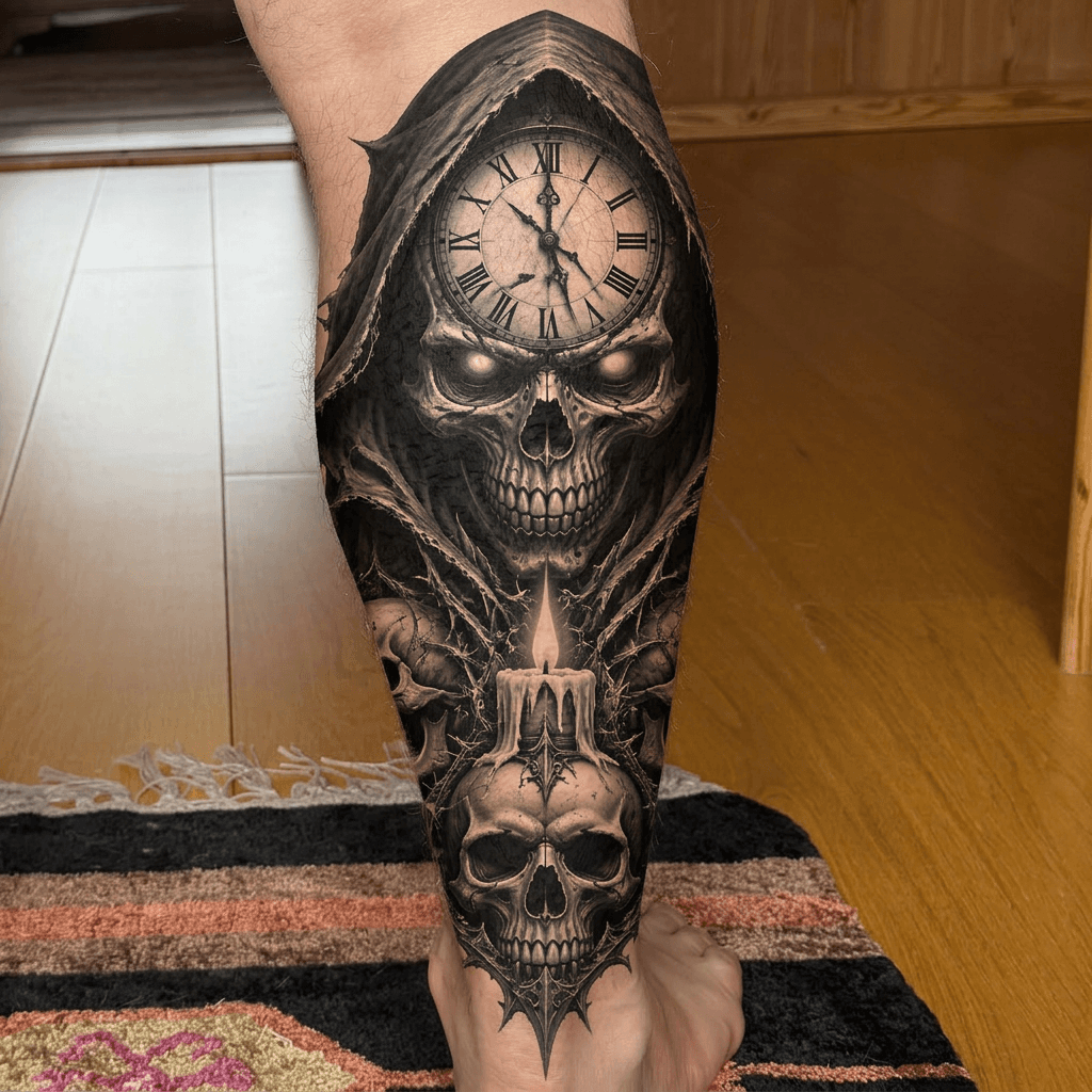 Тату эскиз: Tryon: shin
