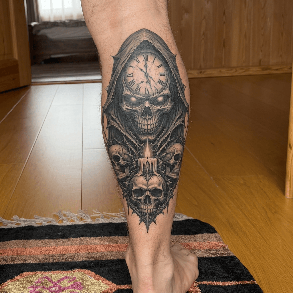 Тату эскиз: Tryon: shin