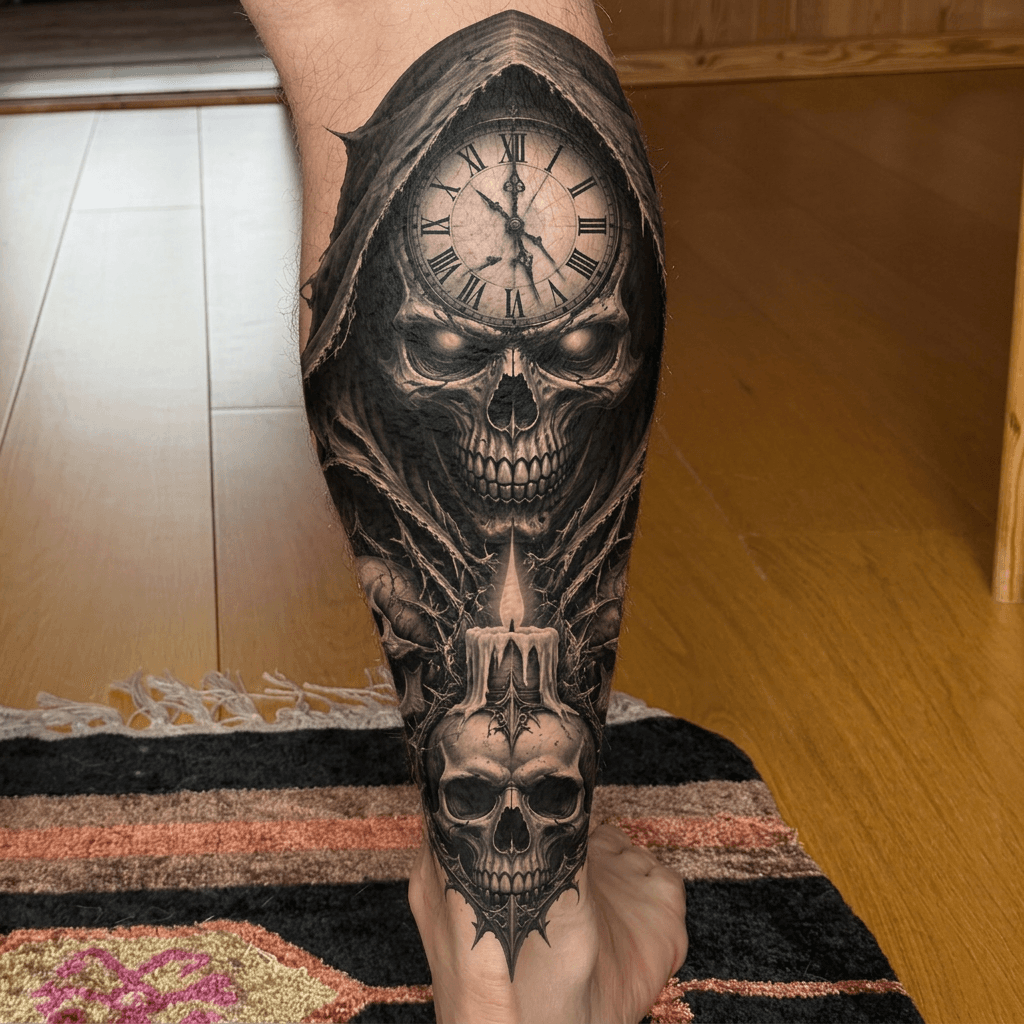 Тату эскиз: Tryon: shin