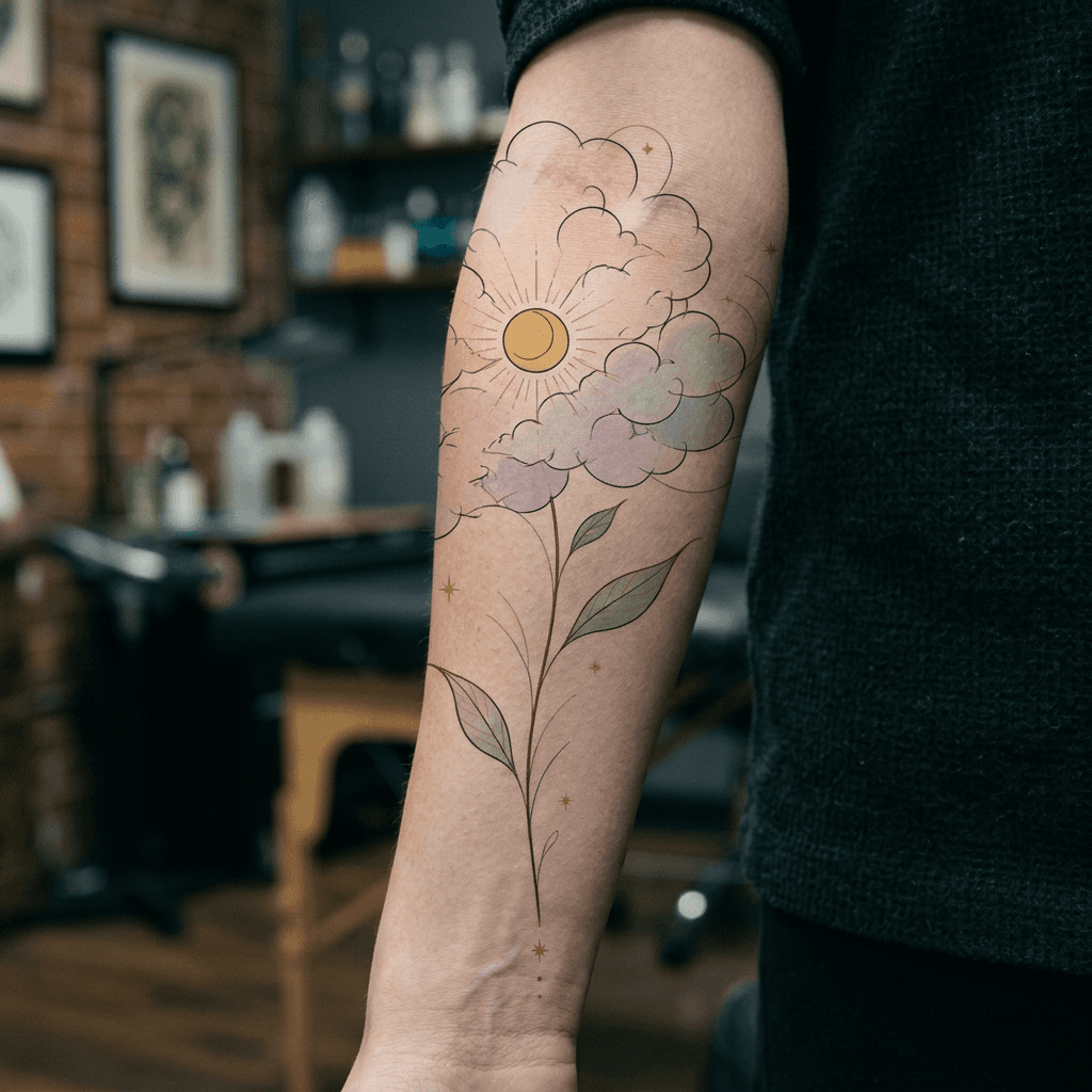 Тату эскиз: Tryon: forearm