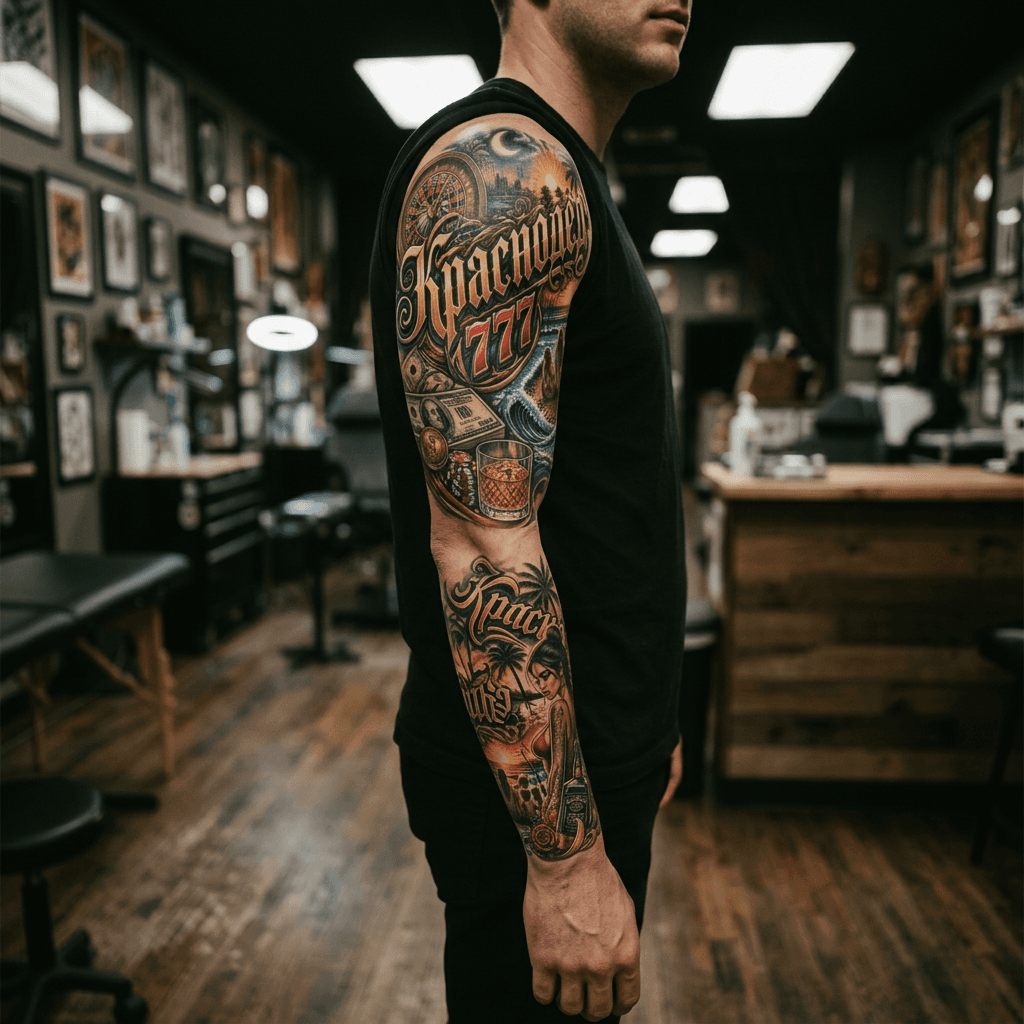 Тату эскиз: Tryon: sleeve