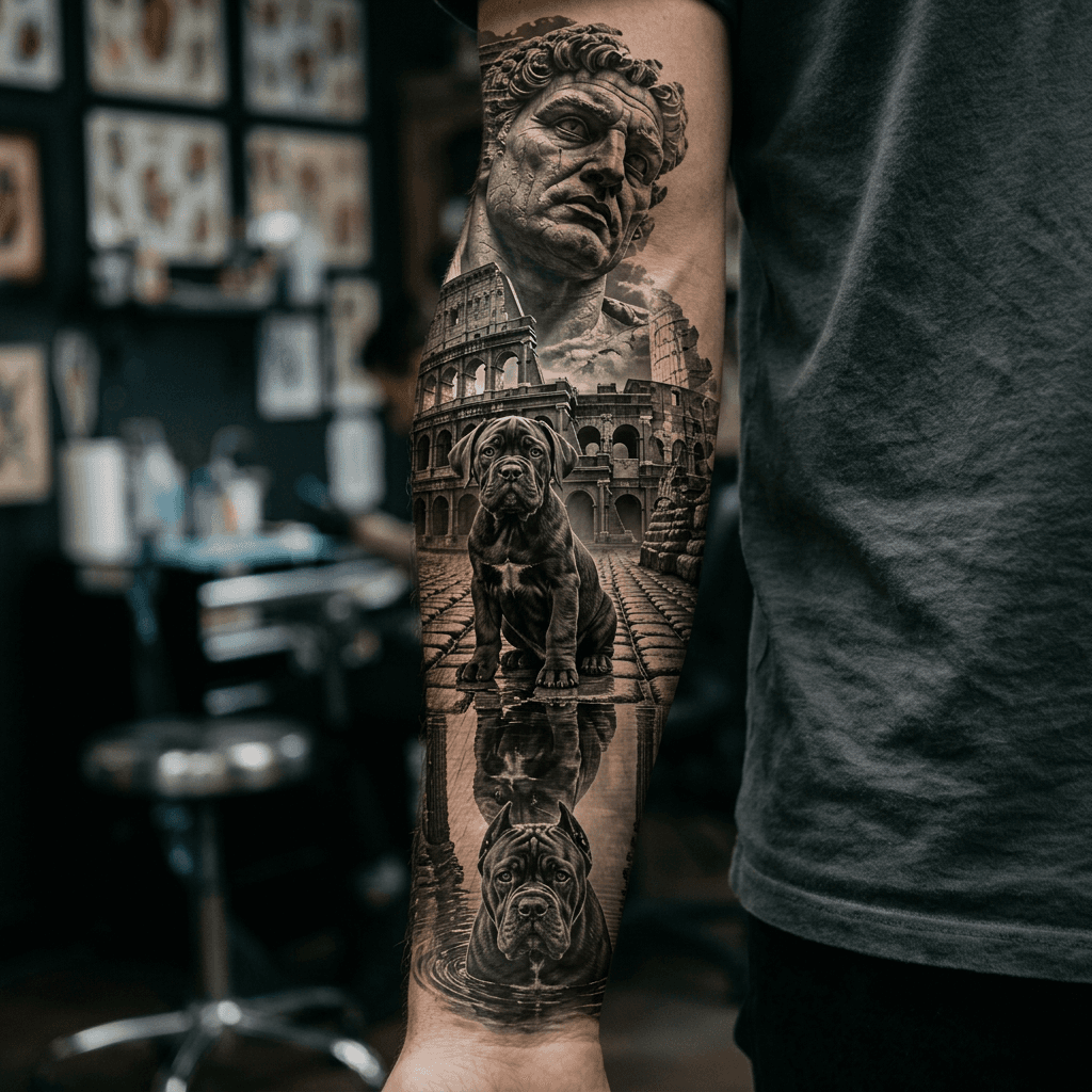 Тату эскиз: Tryon: forearm