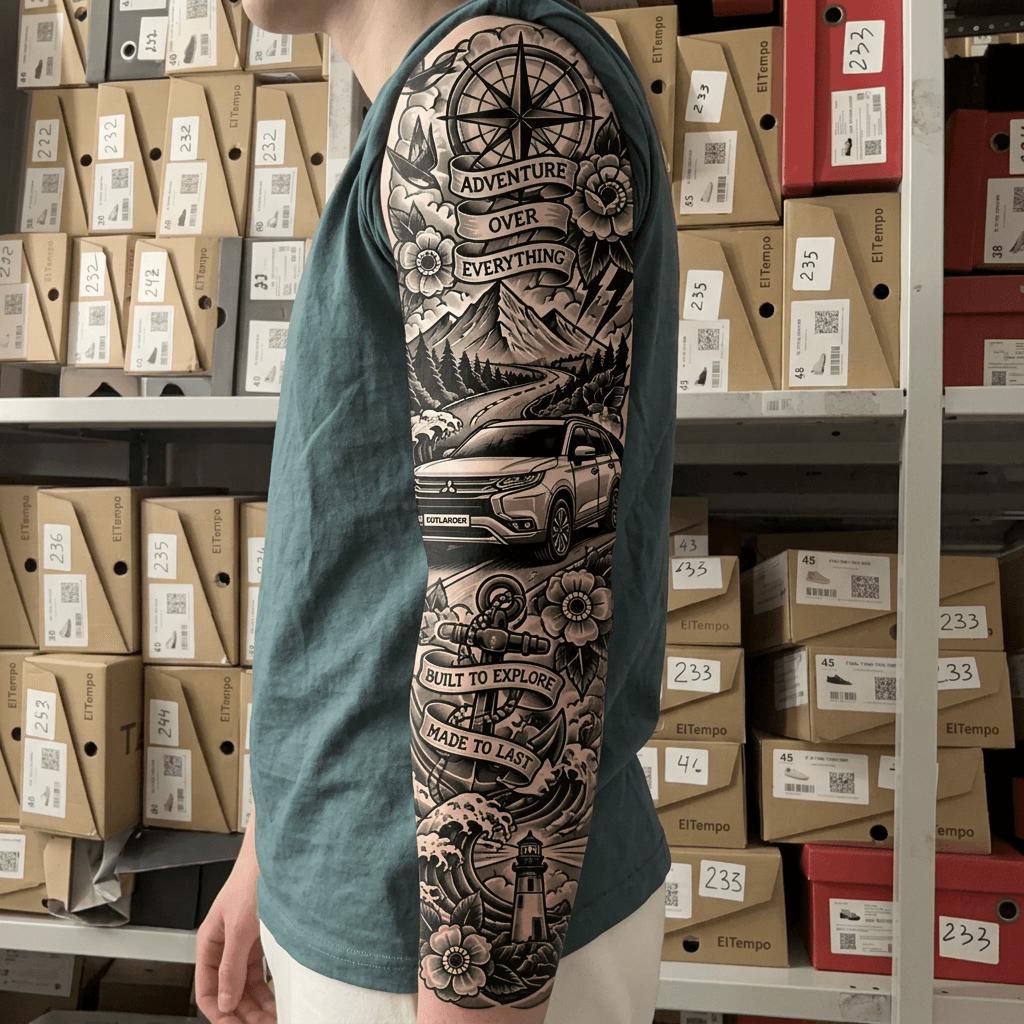 Тату эскиз: Tryon: sleeve