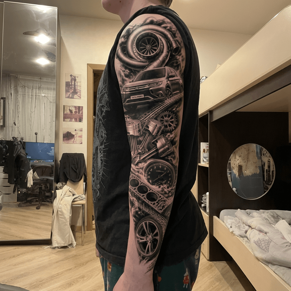 Тату эскиз: Tryon: sleeve