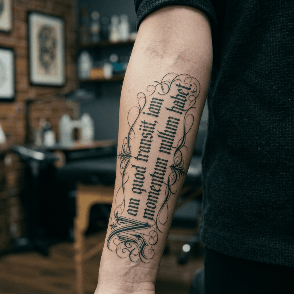 Тату эскиз: Tryon: forearm