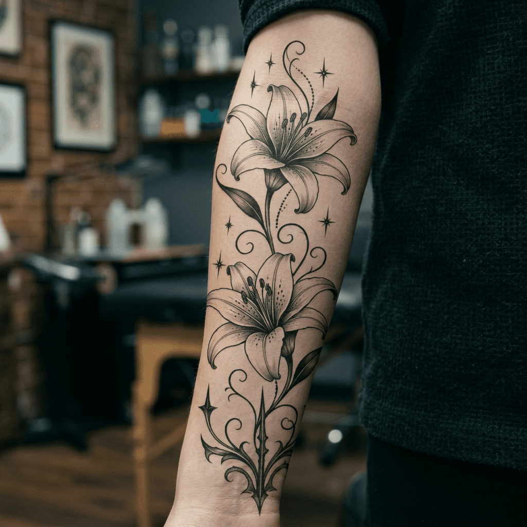Тату эскиз: Tryon: forearm