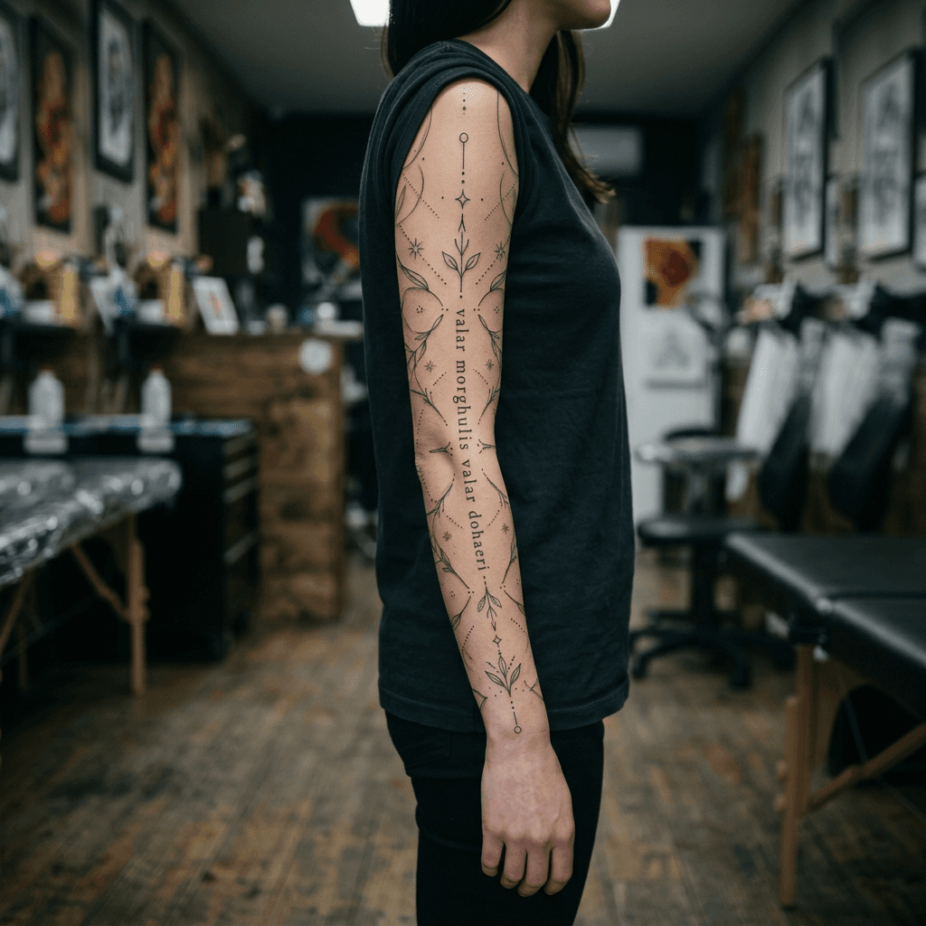 Тату эскиз: Tryon: sleeve