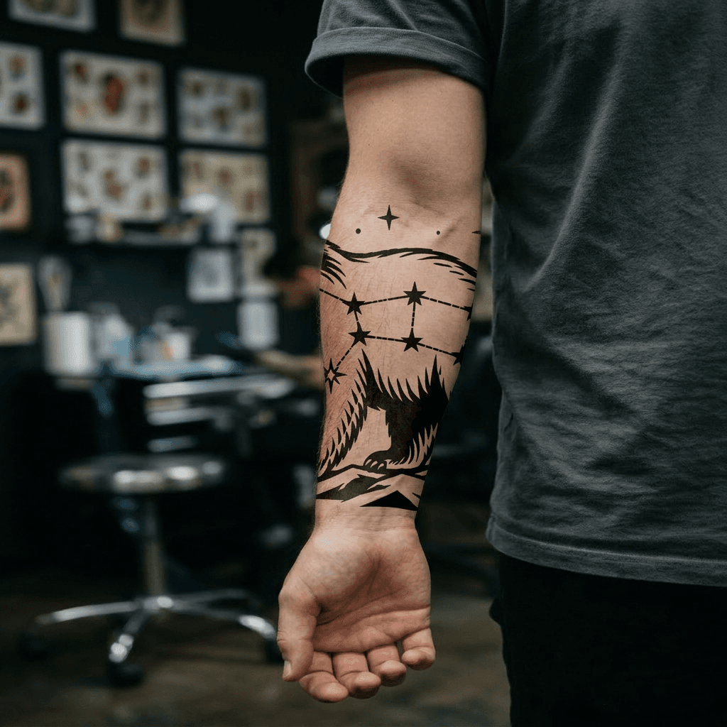 Тату эскиз: Tryon: forearm