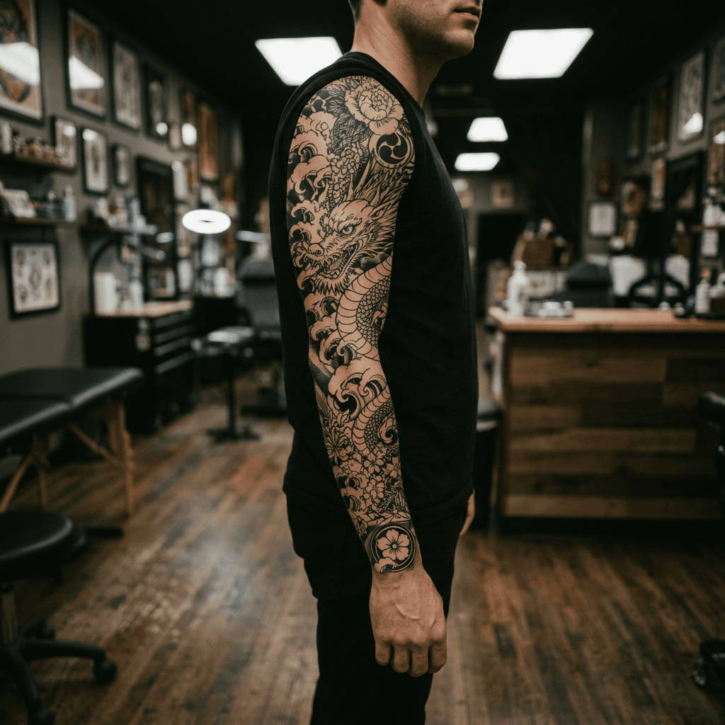 Тату эскиз: Tryon: sleeve