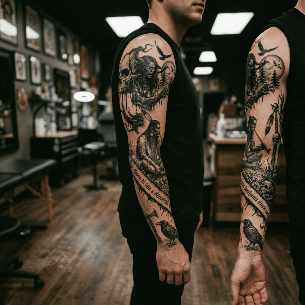 Тату эскиз: Tryon: sleeve