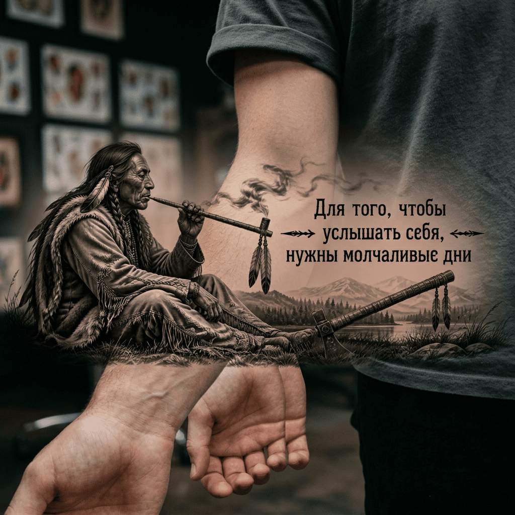 Тату эскиз: Tryon: forearm