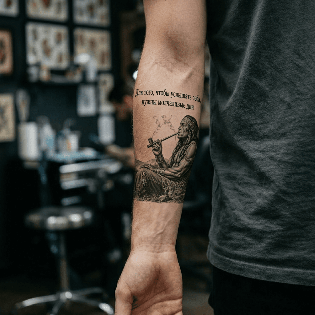 Тату эскиз: Tryon: forearm