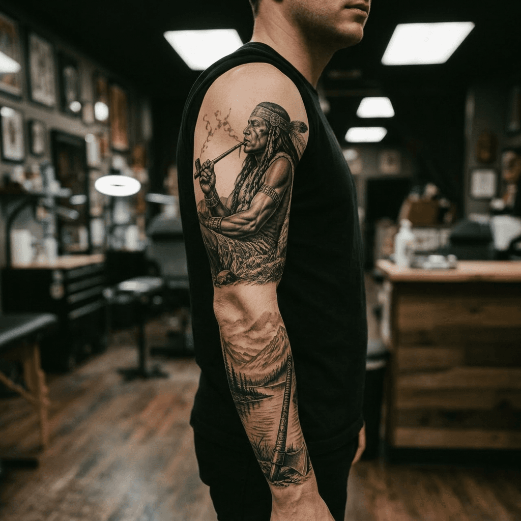 Тату эскиз: Tryon: sleeve
