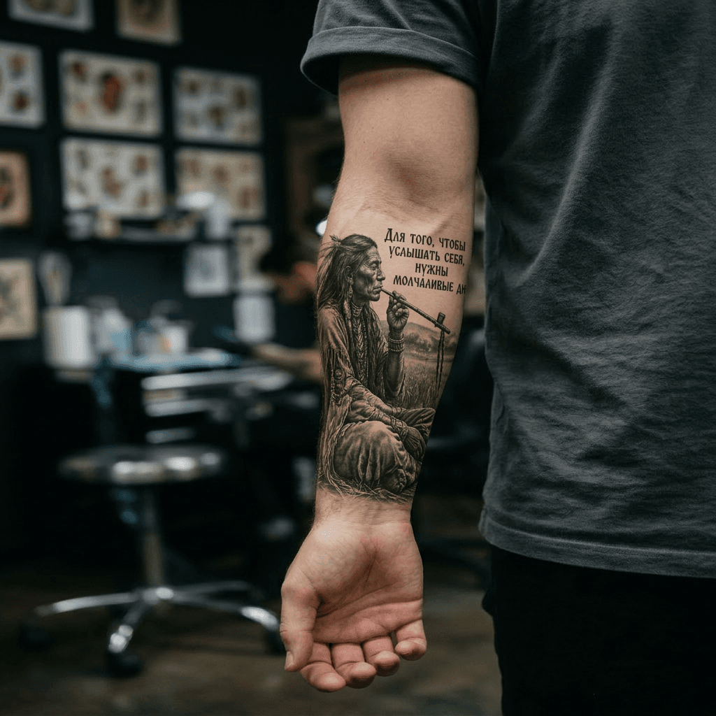 Тату эскиз: Tryon: forearm