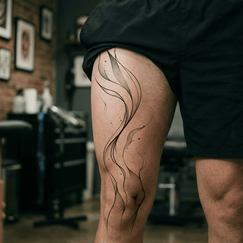 Тату эскиз: Tryon: thigh