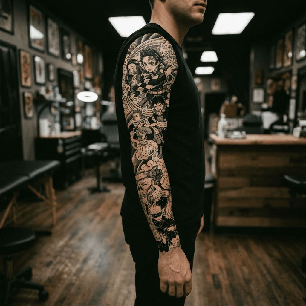 Тату эскиз: Tryon: sleeve