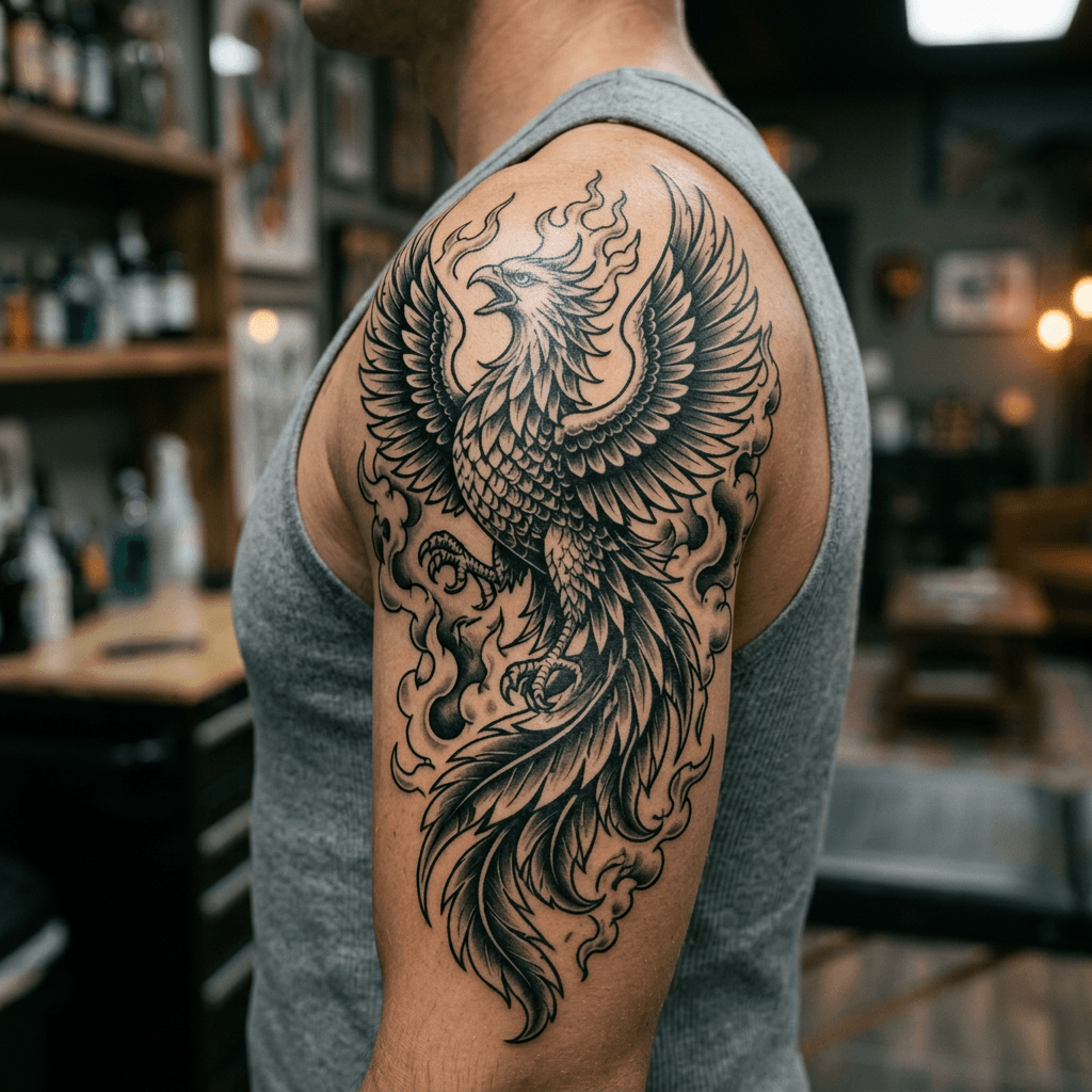 Тату эскиз: Tryon: shoulder
