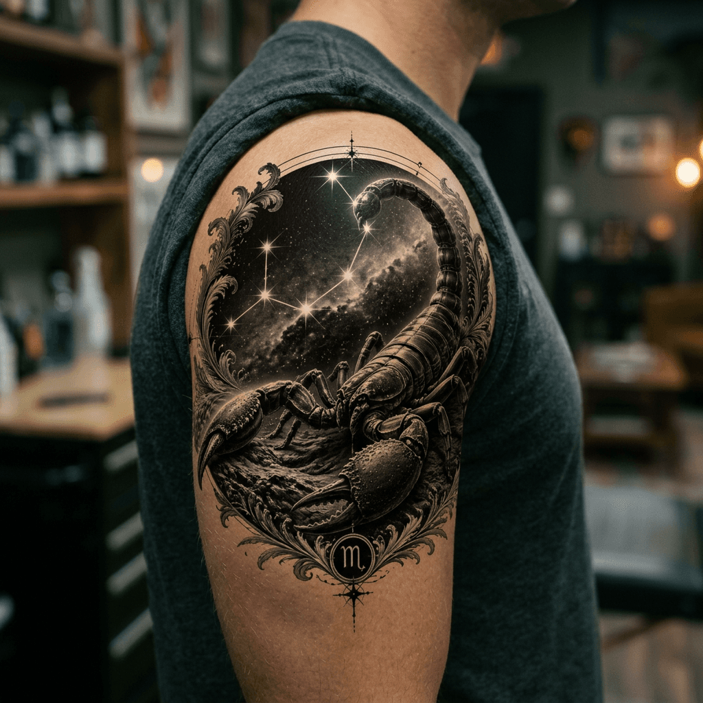 Тату эскиз: Tryon: shoulder
